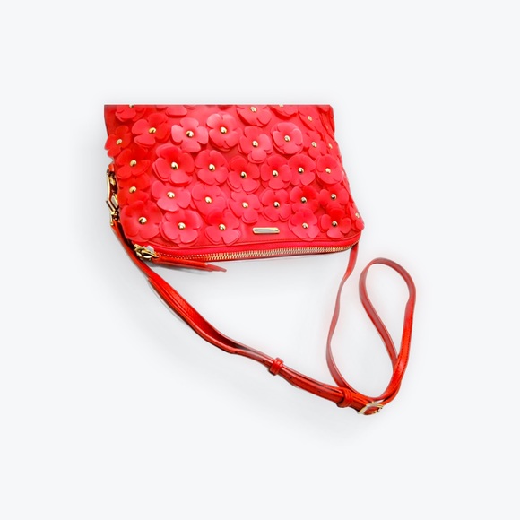 Auth Burberry Prosum Pink Azalea Floral Appliqué PVC Petal Shoulder Bag Clutch - Picture 4 of 13